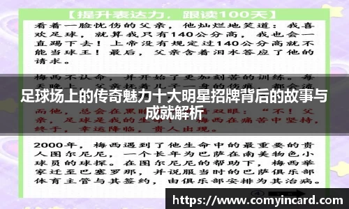 足球场上的传奇魅力十大明星招牌背后的故事与成就解析